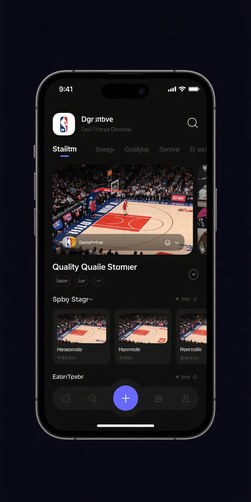 篮球优直播 (Hoops Zhibo) App Interface